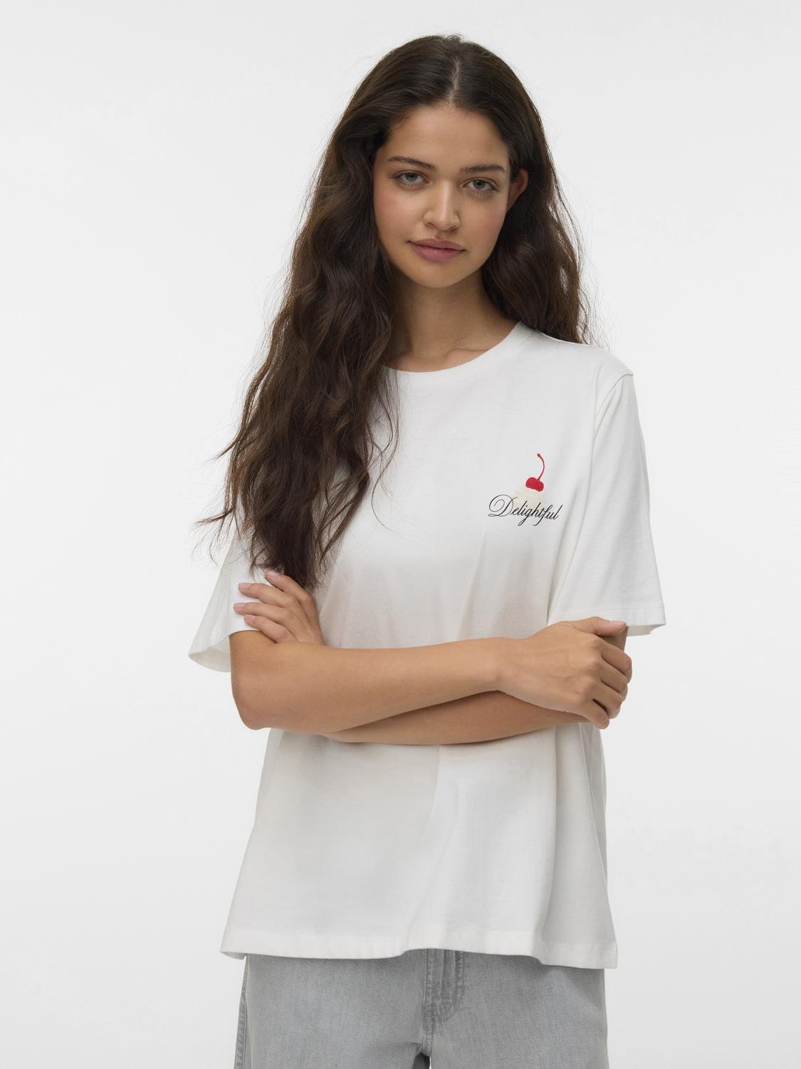 VMZANDRA T-shirt - Snow White - VERO MODA & VILA Bergvik